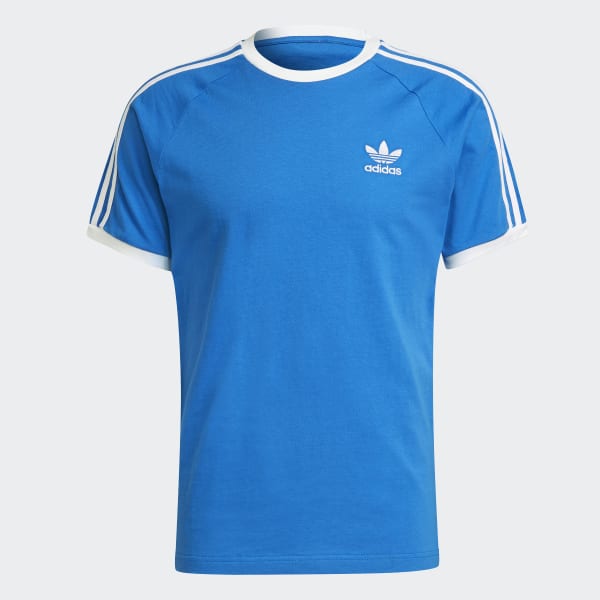 Azul Polera Adicolor Classics 3 Tiras