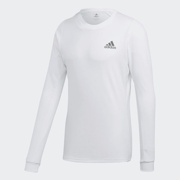 adidas white long sleeve shirt