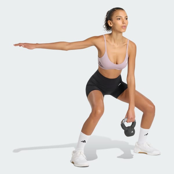 Purple Optime Essentials Workout Light Support Bra