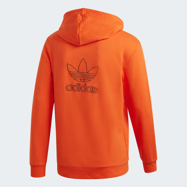 adidas trefoil hoodie orange