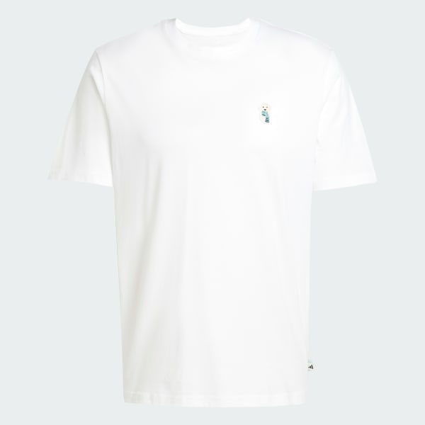 adidas Dog Sock Patch Graphic Tee - White | Free Shipping