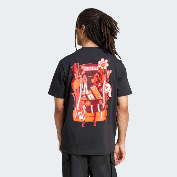 Hitam Tee Grafis Terrex