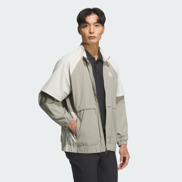 Beige Track Full-Zip Jacket
