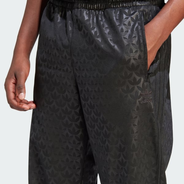 Adidas Men's Originals Graphics Monogram Track Pants in Black/Black Size Small | Polyester