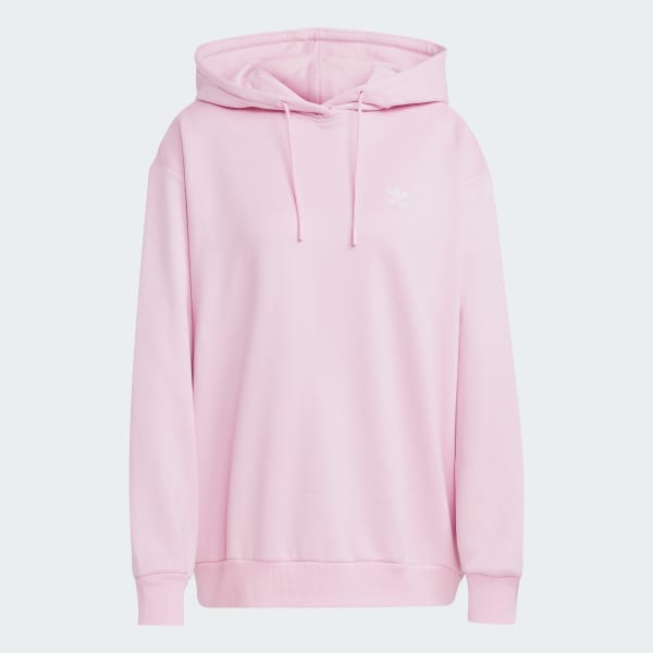 Rosa Moletom Capuz Oversize Trefoil