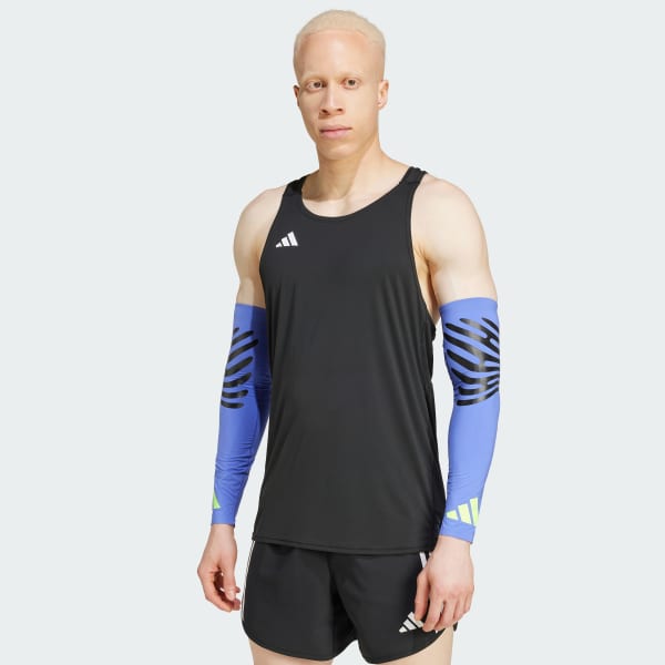 Blue Adizero Control Running Sleeves