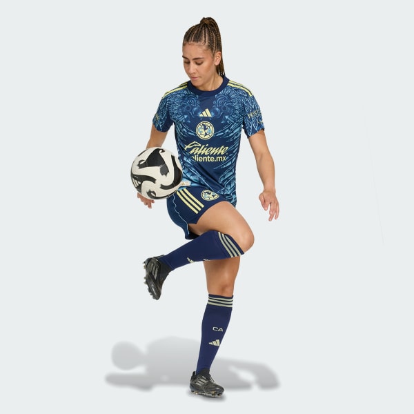 Azul Jersey auténtico Visitante Club América 25/26 para mujer