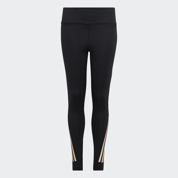 Schwarz Training AEROREADY 3-Streifen High-Rise Optime Pocket 7/8-Tight