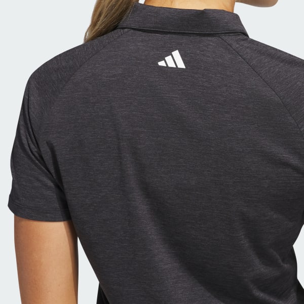 adidas Ultimate365 Heathered Twistknit Polo Shirt - Black adidas Ultimate365 Heathered Twistknit Polo Shirt - Black