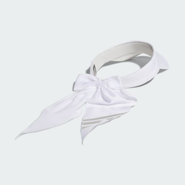 ホワイト 【ゴルフ】リボンバイザー