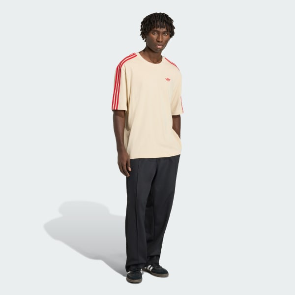 Beige ADICOLOR 3-STREIFEN OVERSIZE T-SHIRT
