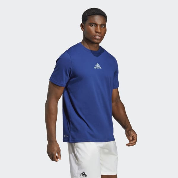 Blauw Tennis Graphic T-shirt