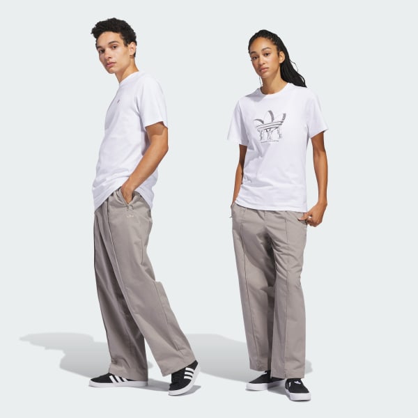 Beige Pantalón Pintuck Skateboarding (Unisex)