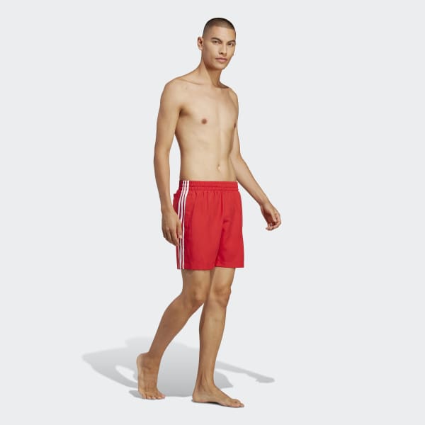 Adicolor US Men\'s Shorts Swim 3-Stripes Originals | adidas - Red | Swim adidas