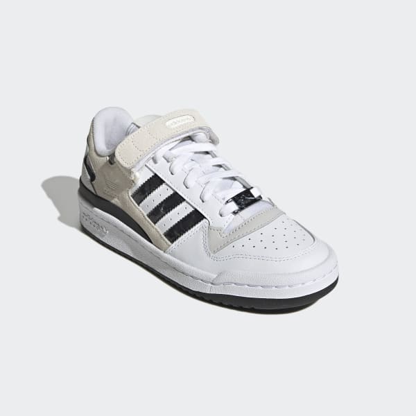 Adidas shoes black outlet and white low top