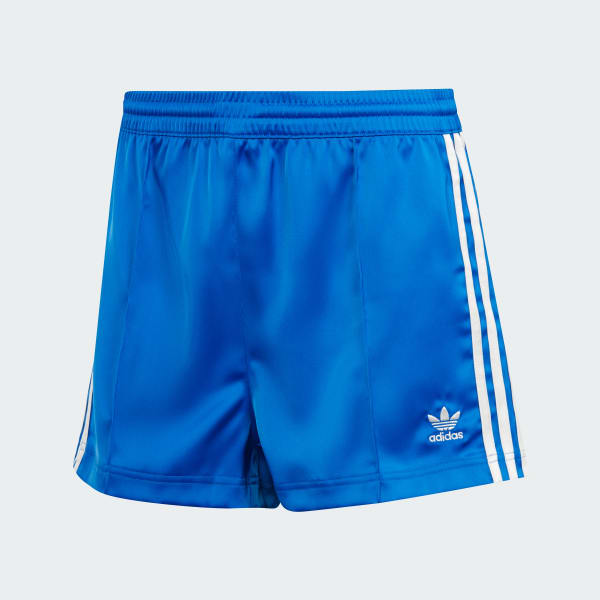 Azul Shorts 3 Franjas Satén