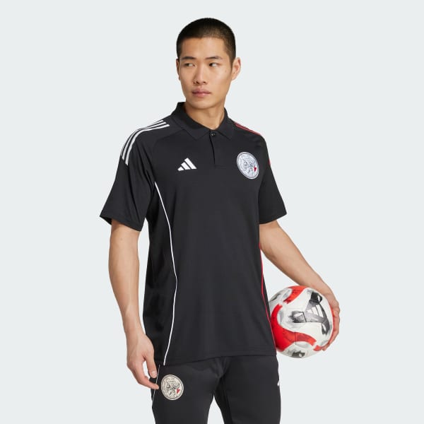 Svart Ajax Amsterdam Tiro 25 Competition Poloskjorte