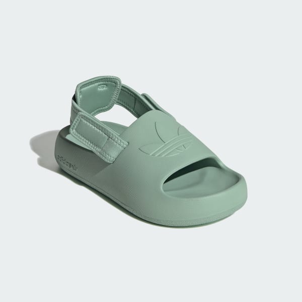 Green Adifom Adilette Slides Kids