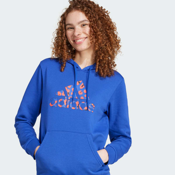 adidas Animal Graphic Hoodie Blue Free Shipping with adiClub adidas US