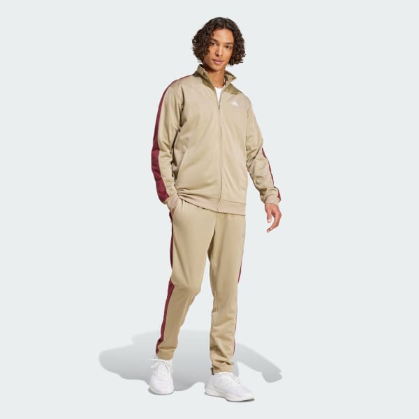 adidas Sportswear Small Logo Tricot Colorblock Track Suit Green adidas UK