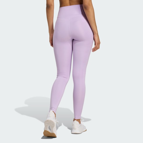 Purple Optimé Essentials Stash Pocket Full-Length Leggings
