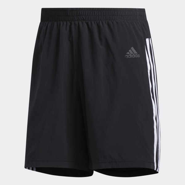 adidas Run It 3-Stripes Shorts - Black 