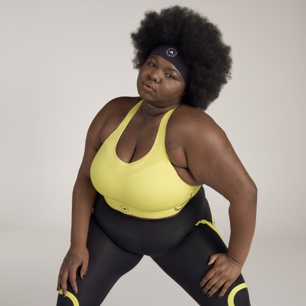 Gul adidas by Stella McCartney TruePace High Support Sports Bra- Plus Size