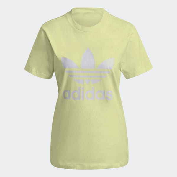 Adidas Women's T-Shirt - Yellow - XL