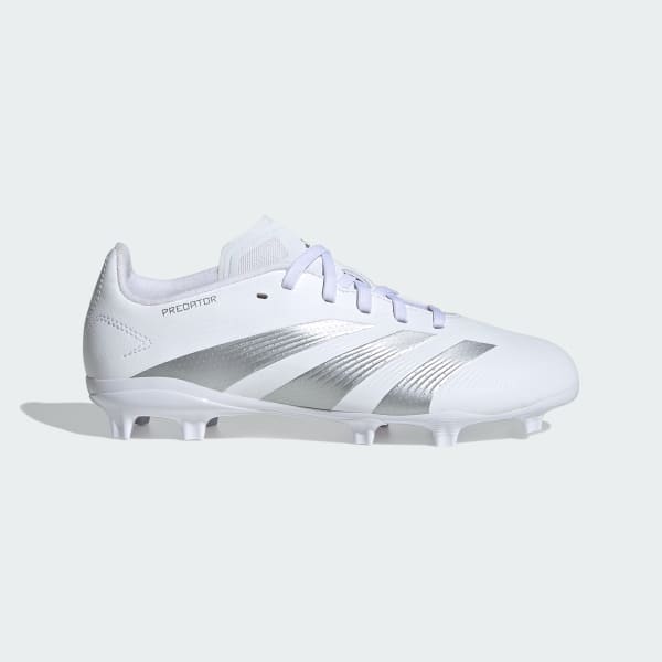 adidas Predator 24 League Firm Ground Cleats - White | Kids' Soccer ...