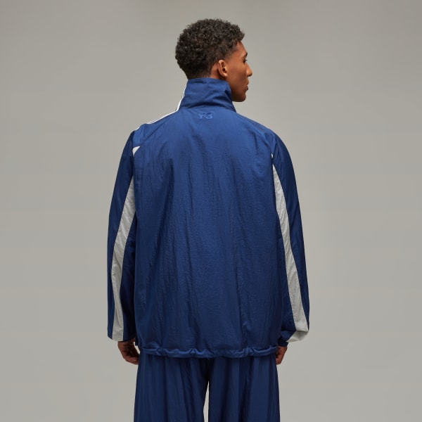 สีน้ำเงิน เสื้อเชลล์แจ็คเก็ตผ้าไนลอน Y-3 3-Stripes