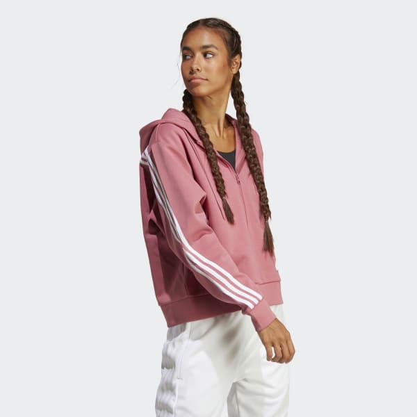 Pink Future Icons 3-Stripes Full-Zip Hoodie