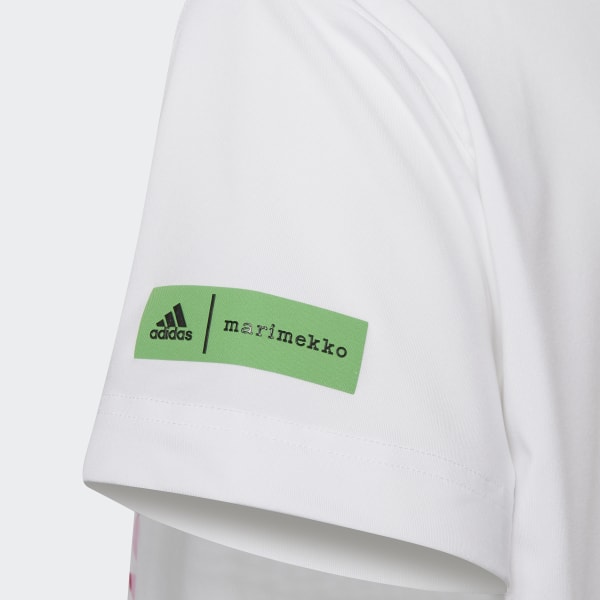 White adidas x Marimekko AEROREADY Training Floral-Print Tee TZ241
