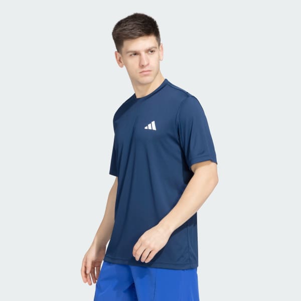 Blue Solid AEROREADY Training Workout Tee
