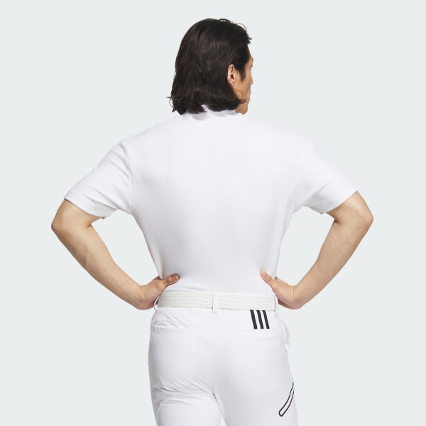 White AEROREADY Big Badge of Sport Short Sleeve Mock Neck Shirt
