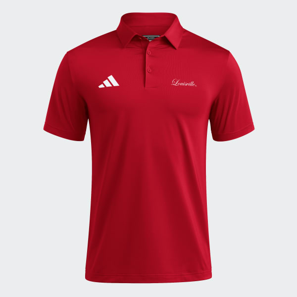 adidas Louisville Cardinals Ultimate365 Spring Polo Shirt - Red