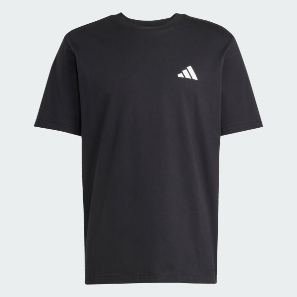 Negro Polera Lounge Verbiage Estampada
