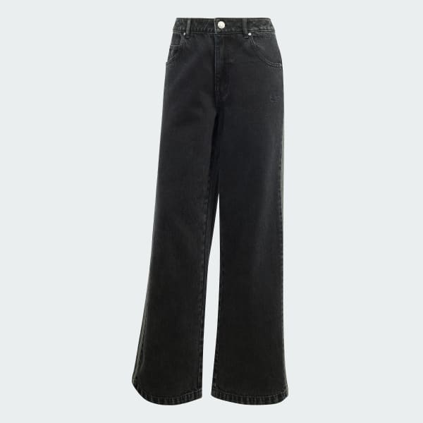 adidas Adicolor Denim 3-Stripes Track Pants - Black | adidas