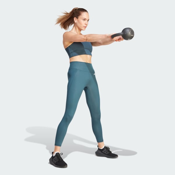 Turquoise PowerImpact Training Medium-Support Bra