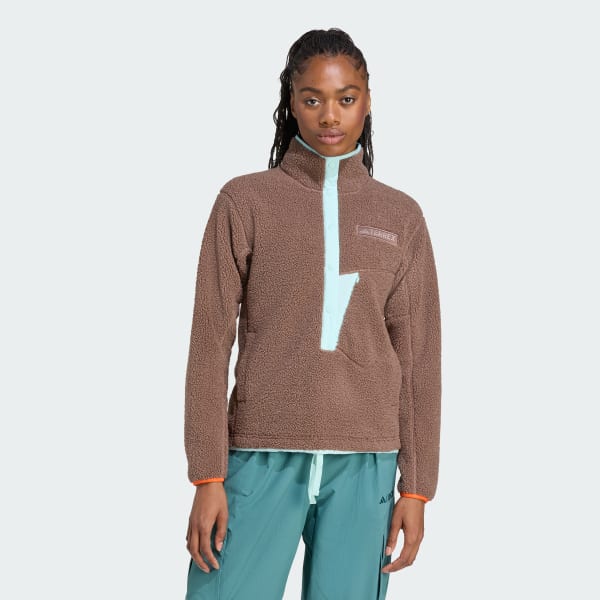 Brązowy Bluza Terrex Xploric High Pile Fleece Pullover