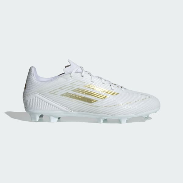 White and gold adidas cleats hot sale