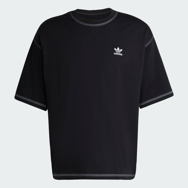 adidas Trefoil Essentials Tee - Black | Free Shipping with