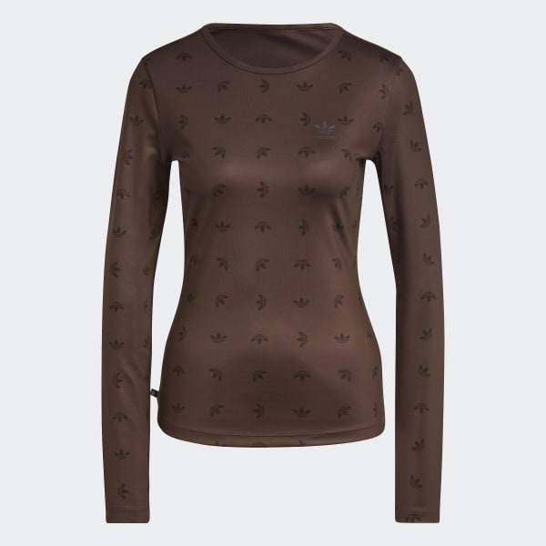 Braun Slim Allover Print Longsleeve