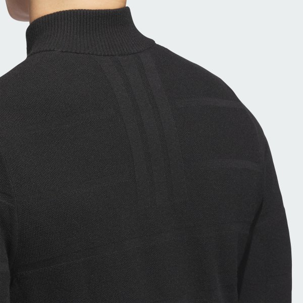 adidas Ultimate365 Tour Wind Knit Quarter-Zip - Black | Free