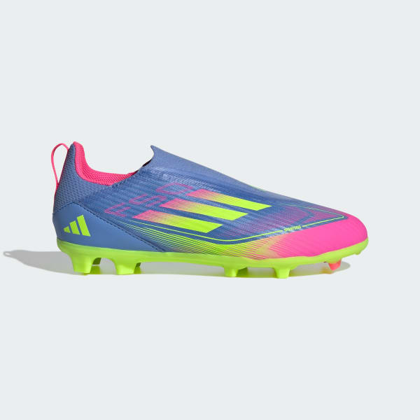 modrá Kopačky F50 League Laceless Firm/Multi-Ground Kids
