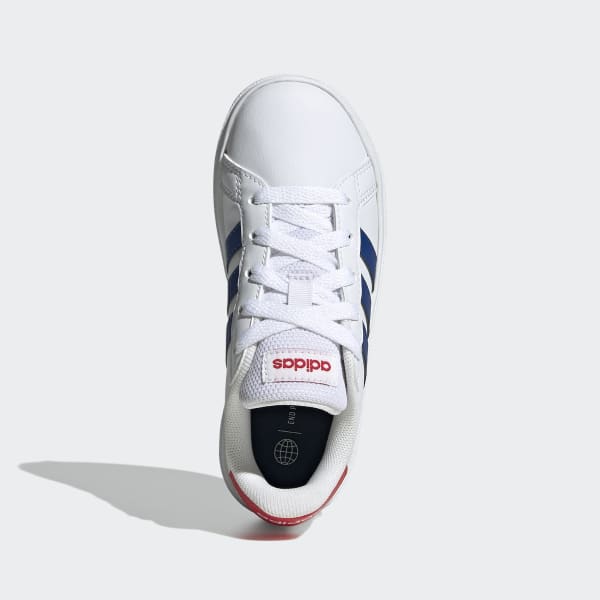 White adidas Grand Court Lifestyle Tennis Lace-Up Shoes | adidas UK