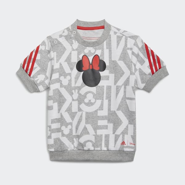 สีเทา ชุด adidas x Disney Minnie Mouse สำหรับหน้าร้อน DE901