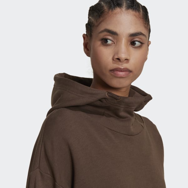 Castanho Camisola Curta com Capuz Studio Lounge