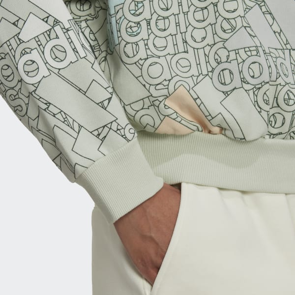 zelená Mikina Essentials Multi-Colored Logo Crop Y7746