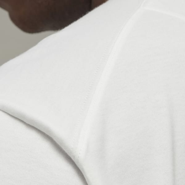 Weiss Y-3 Classic Chest Logo T-Shirt HBO64