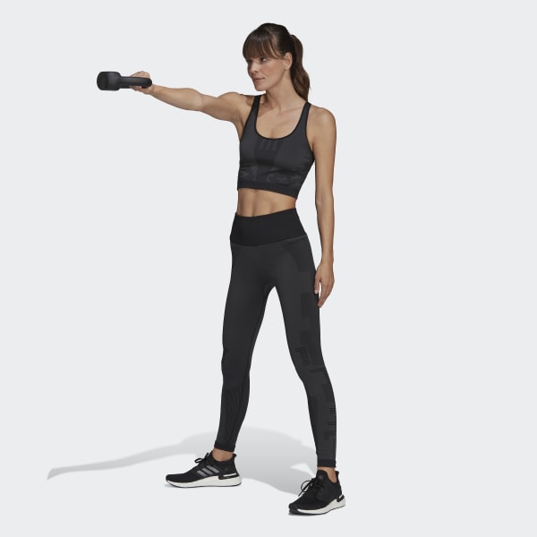 Grey adidas x Karlie Kloss Seamless Knit Layered Top